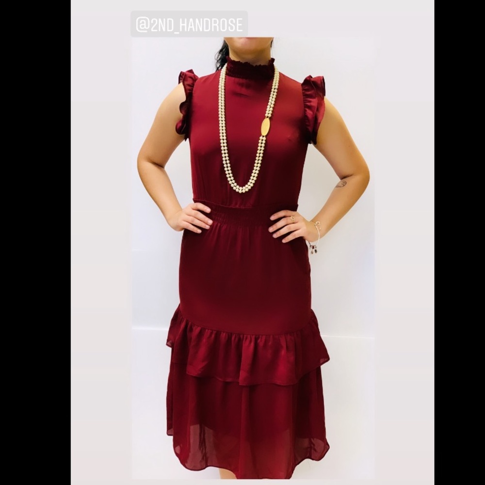 NY Collection petite burgundy dress